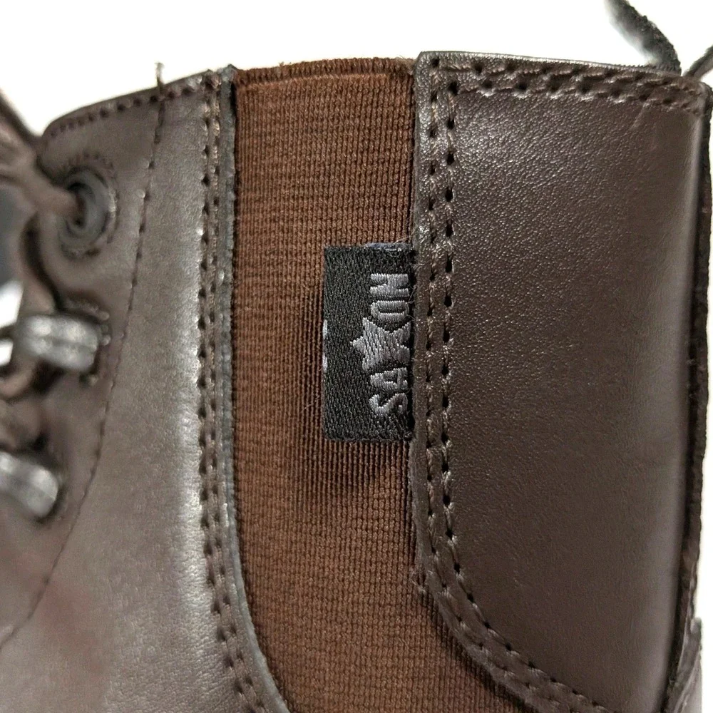 Saxon Syntovia Paddock Boots Lace Up Cap Toe Equestrian Dark Academia Sz 6